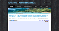 Desktop Screenshot of koolauloacalendar.org